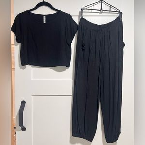 Rachel Pally black linen matching set
